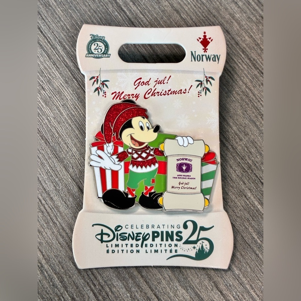 Disney Parks 2025 Epcot Festival of the Holidays Norway Santa Mickey Mouse Pin